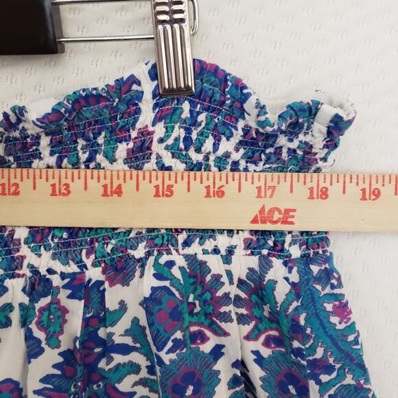 Lane Bryant 18/20 Womens Gypsy Peasant Sequined Maxi Skirt Blue Floral Boho - Picture 4 of 7